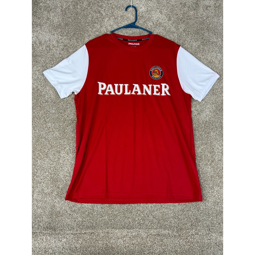 Paulaner Munchen Brewery Soccer Jersey Mens XL Red Oktoberfest Munich Germany